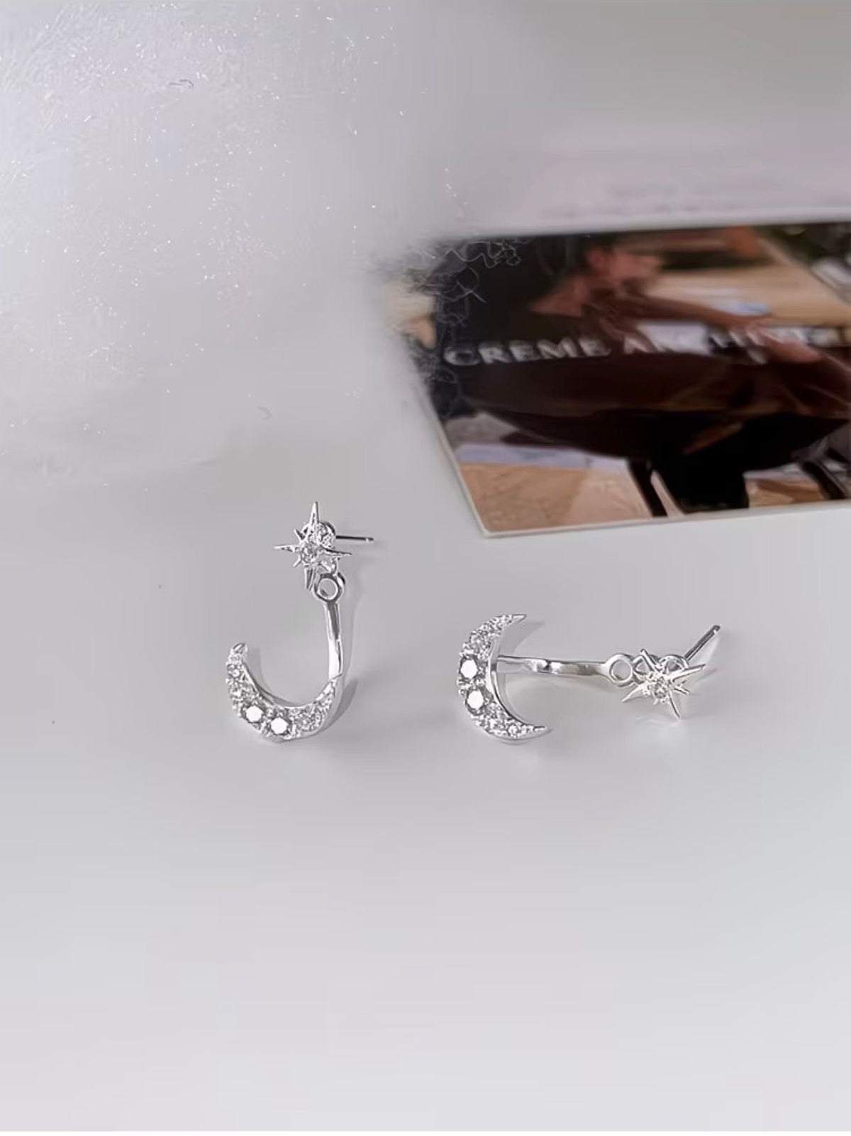Moon & Star Stud Earrings