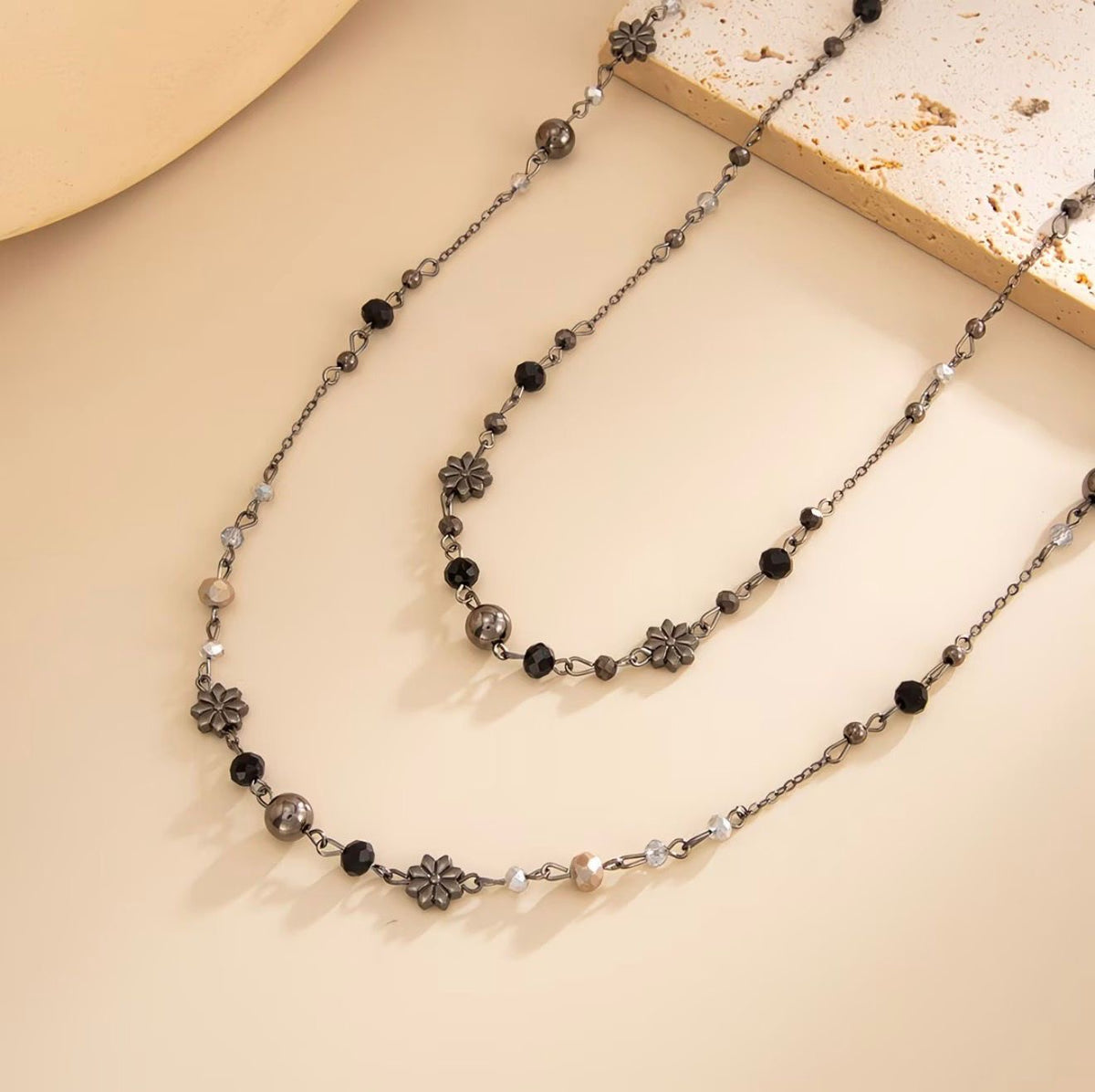 Long Beaded Wrap Necklace