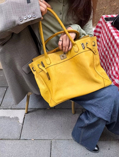 Slouchy Leather Tote Bag