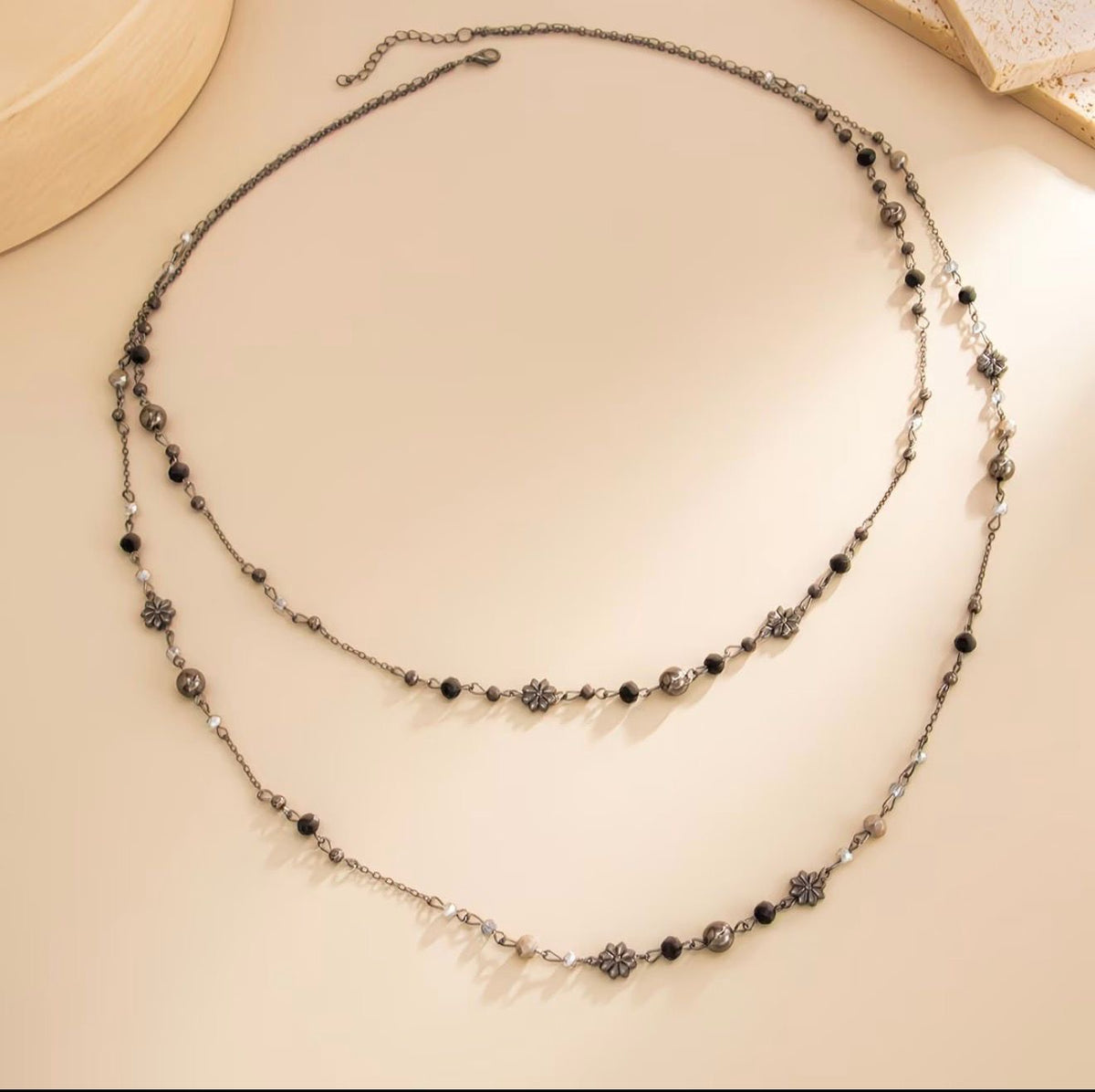 Long Beaded Wrap Necklace