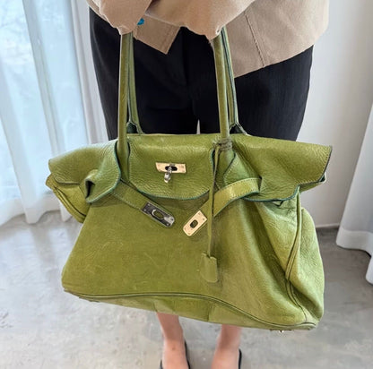 Slouchy Leather Tote Bag