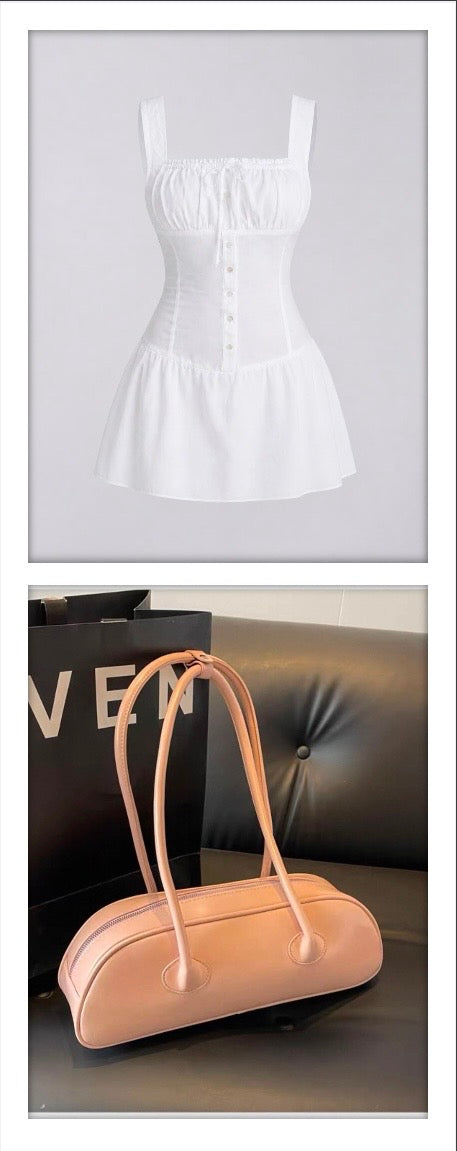 【It-Girl Look】Mini Skirt & Handbag Set