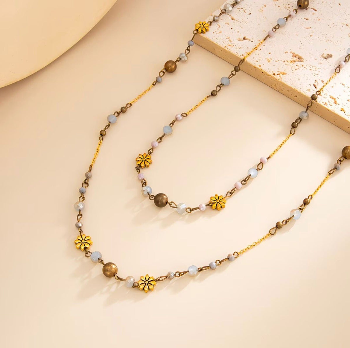 Long Beaded Wrap Necklace