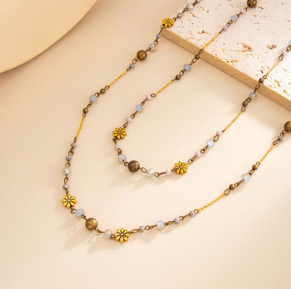 Long Beaded Wrap Necklace