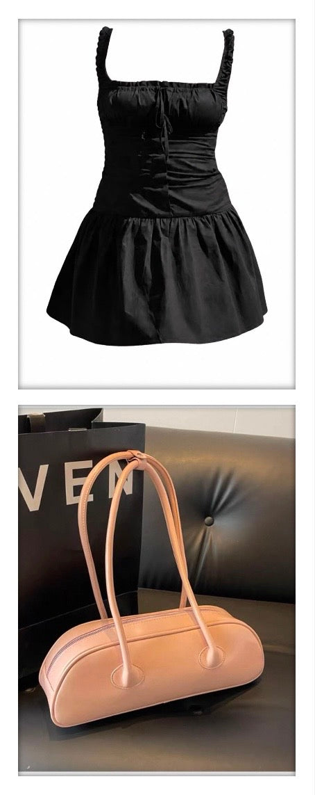 【It-Girl Look】Mini Skirt & Handbag Set