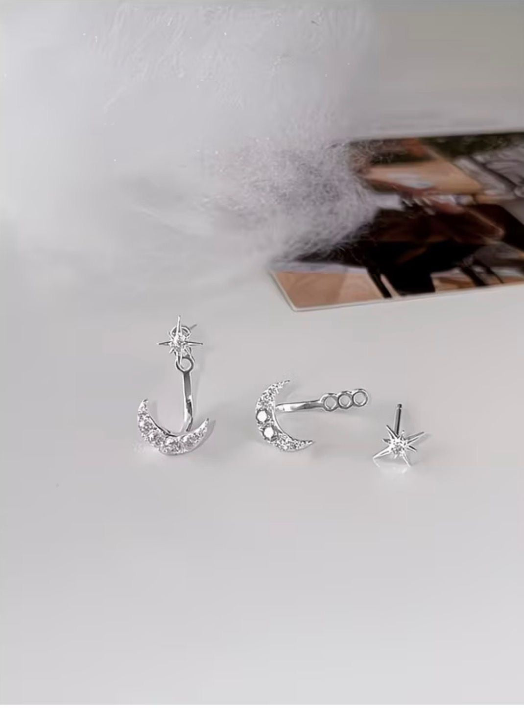 Moon & Star Stud Earrings
