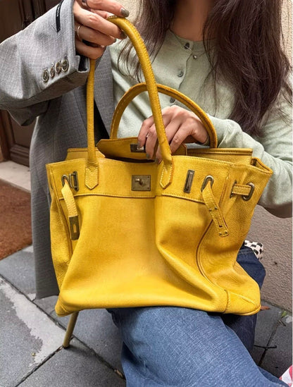 Slouchy Leather Tote Bag