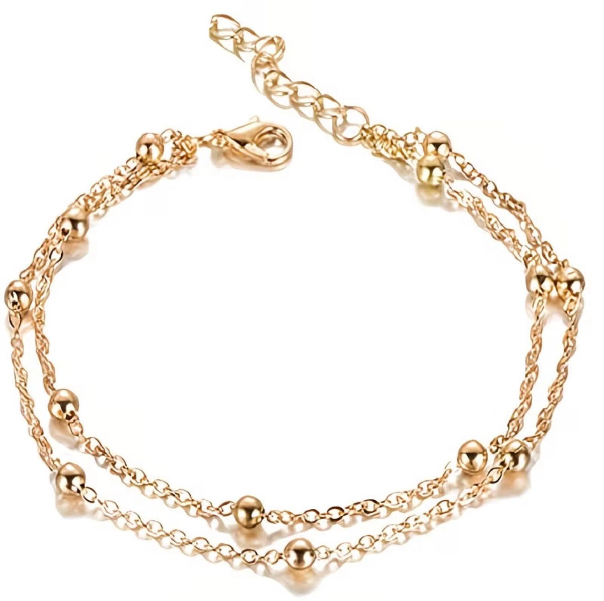 Double Layer Ball Chain Anklet