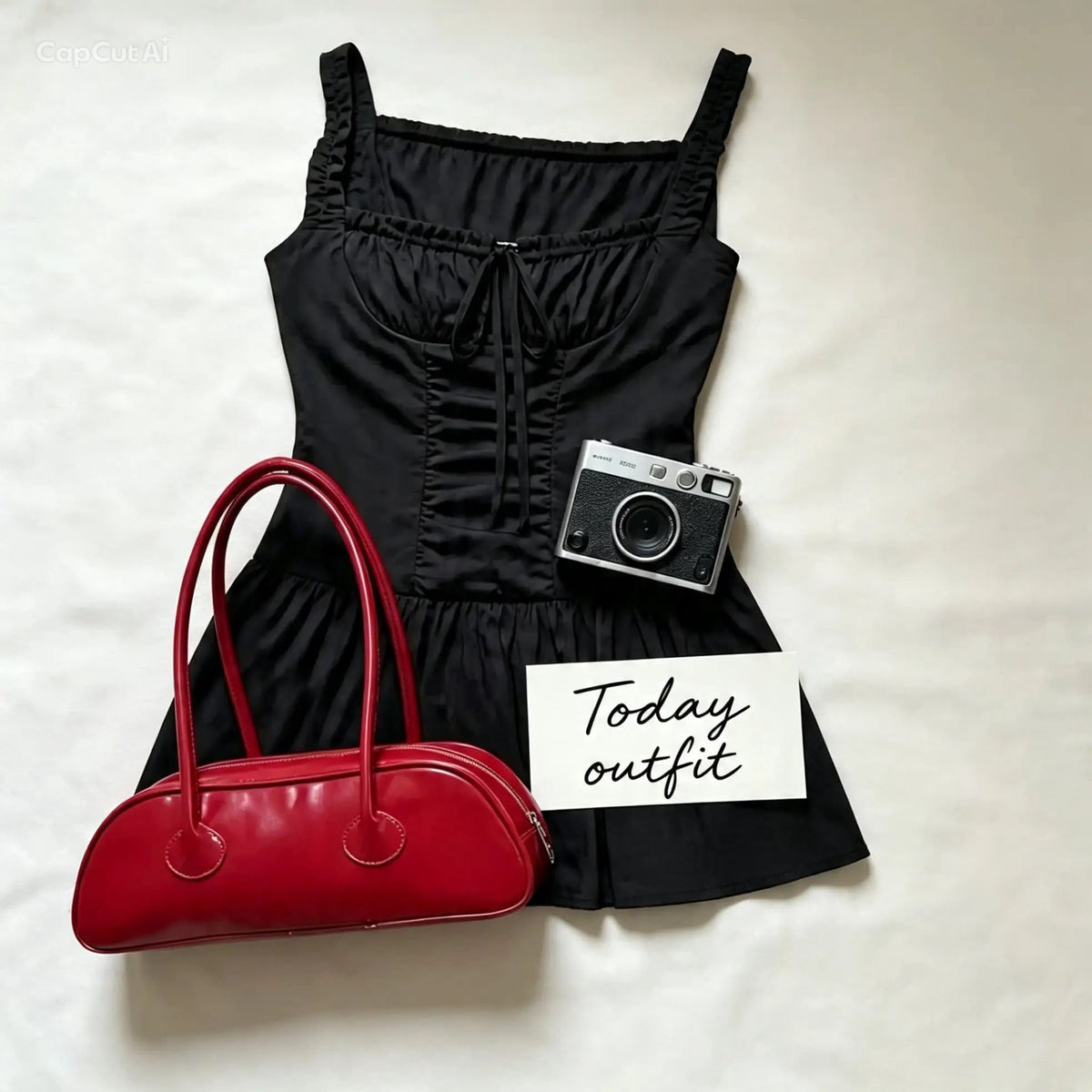 【It-Girl Look】Mini Skirt & Handbag Set