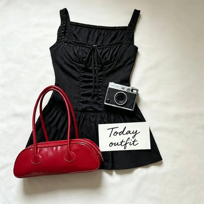 【It-Girl Look】Mini Skirt & Handbag Set
