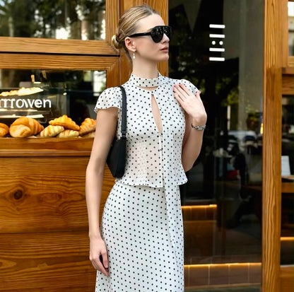 Neck Strap with Polka Dot Two-piece Set