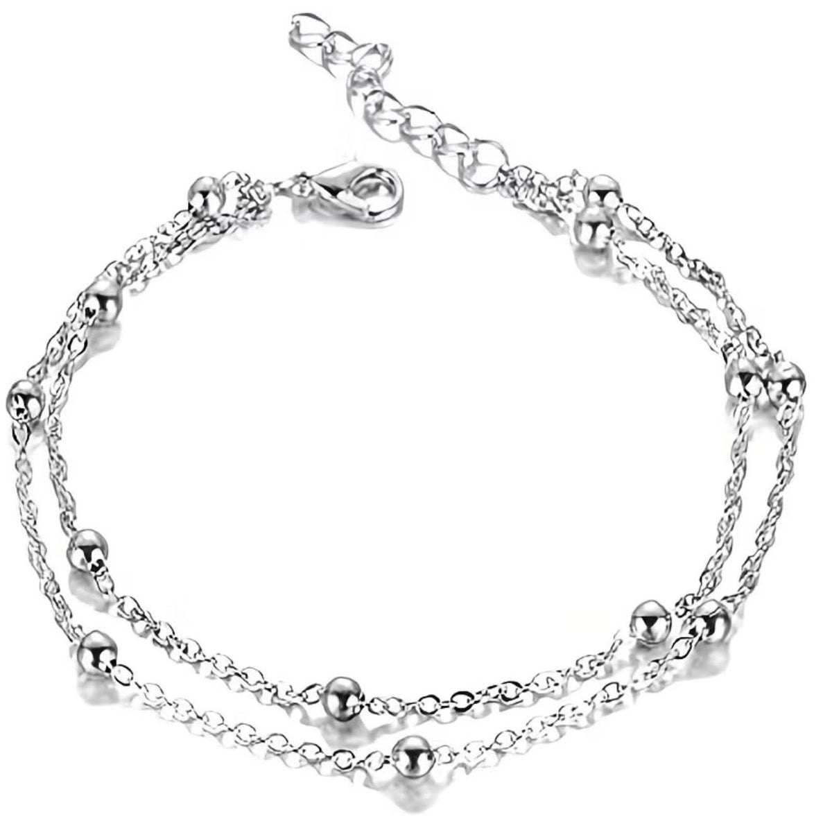 Double Layer Ball Chain Anklet
