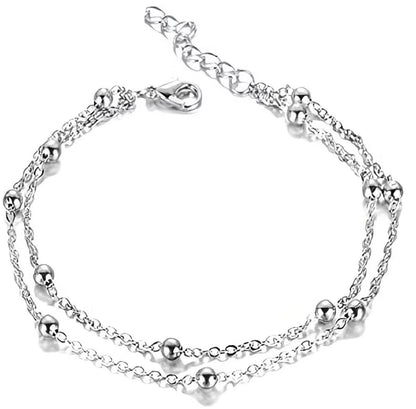 Double Layer Ball Chain Anklet