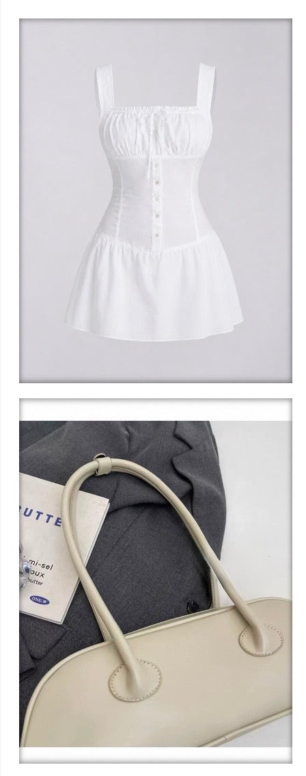 【It-Girl Look】Mini Skirt & Handbag Set