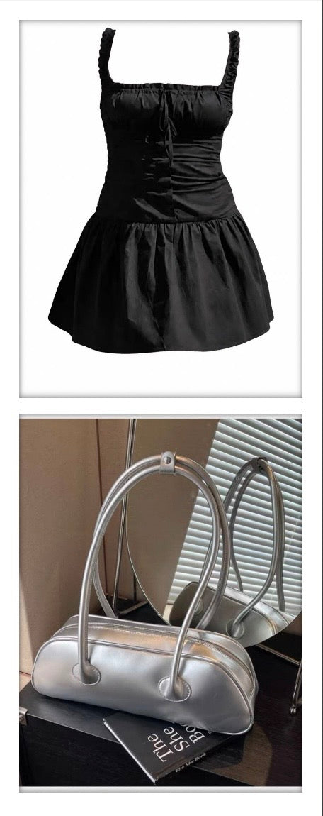 【It-Girl Look】Mini Skirt & Handbag Set
