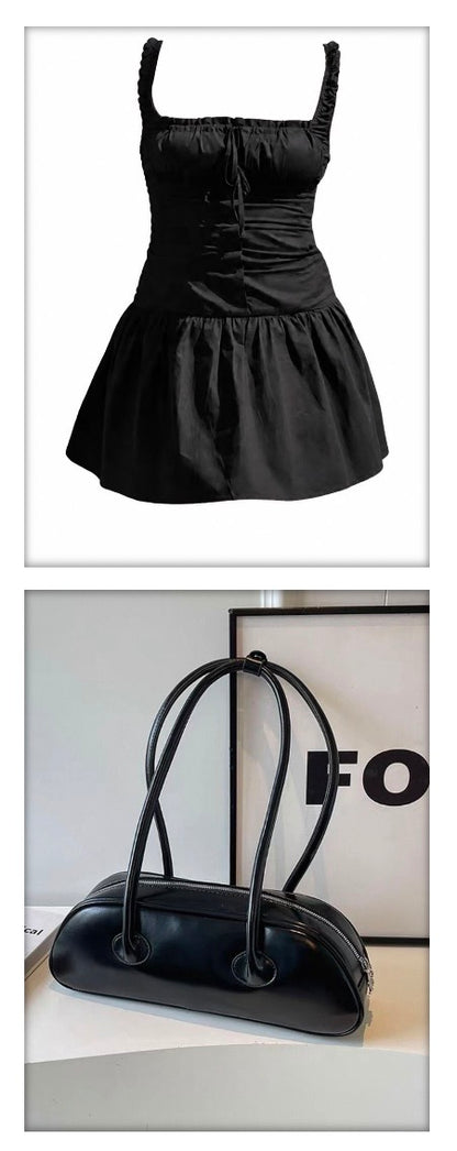 【It-Girl Look】Mini Skirt & Handbag Set