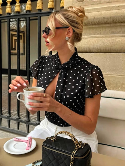 Neck Strap with Polka Dot Two-piece Set
