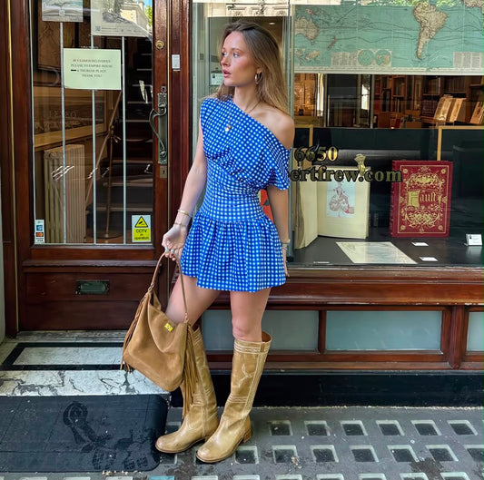 Plaid Sleeveless Dress