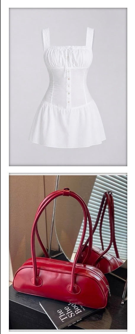 【It-Girl Look】Mini Skirt & Handbag Set